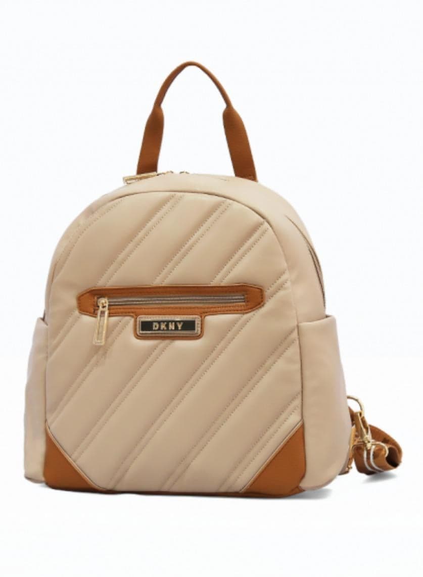 DKNY Cappuccino Chic Laptop Daypack for Stylish Mobility - Image 1