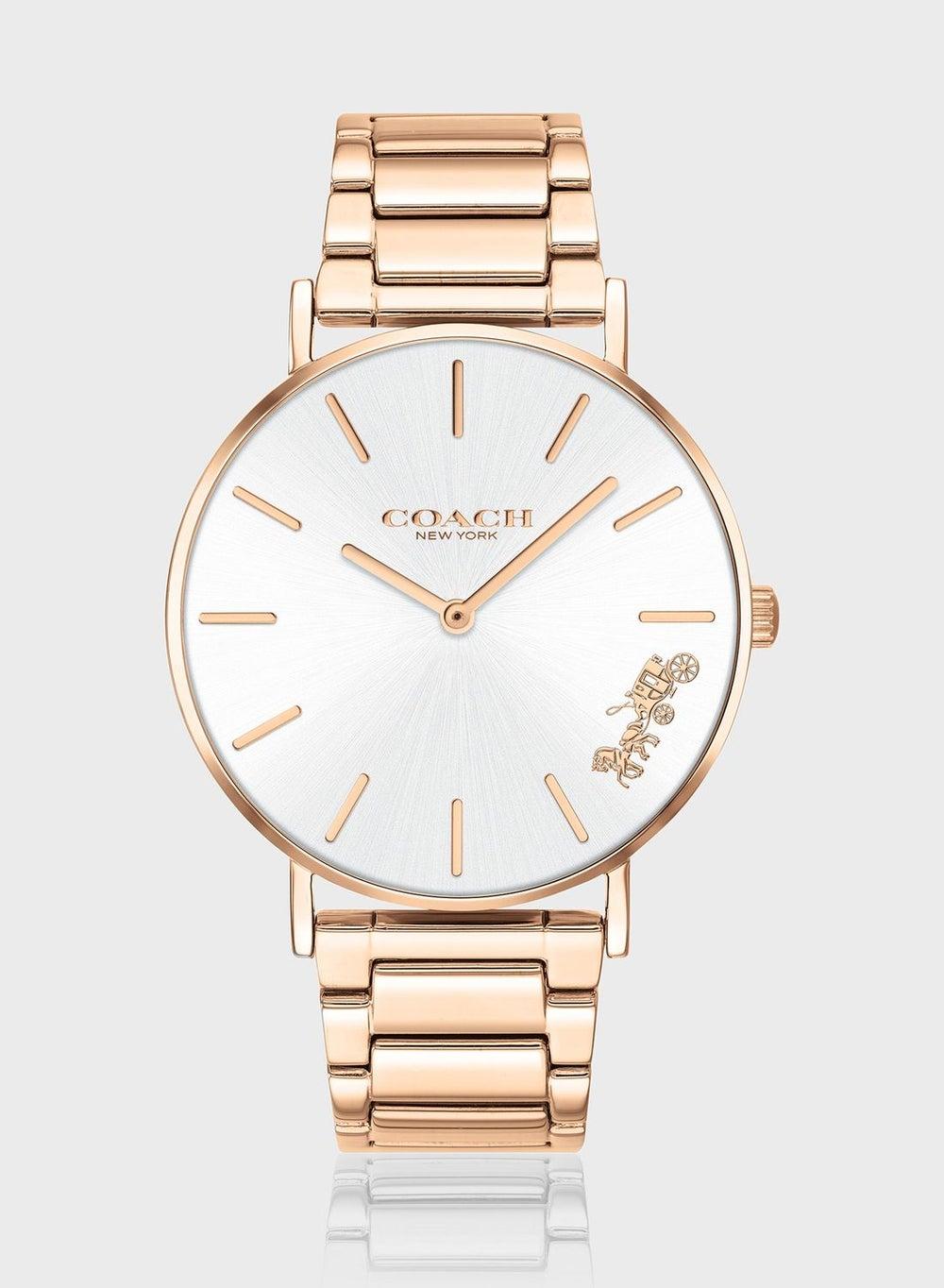 COACH Perry Women's Rose Gold-Tone Analog Watch - Image 1