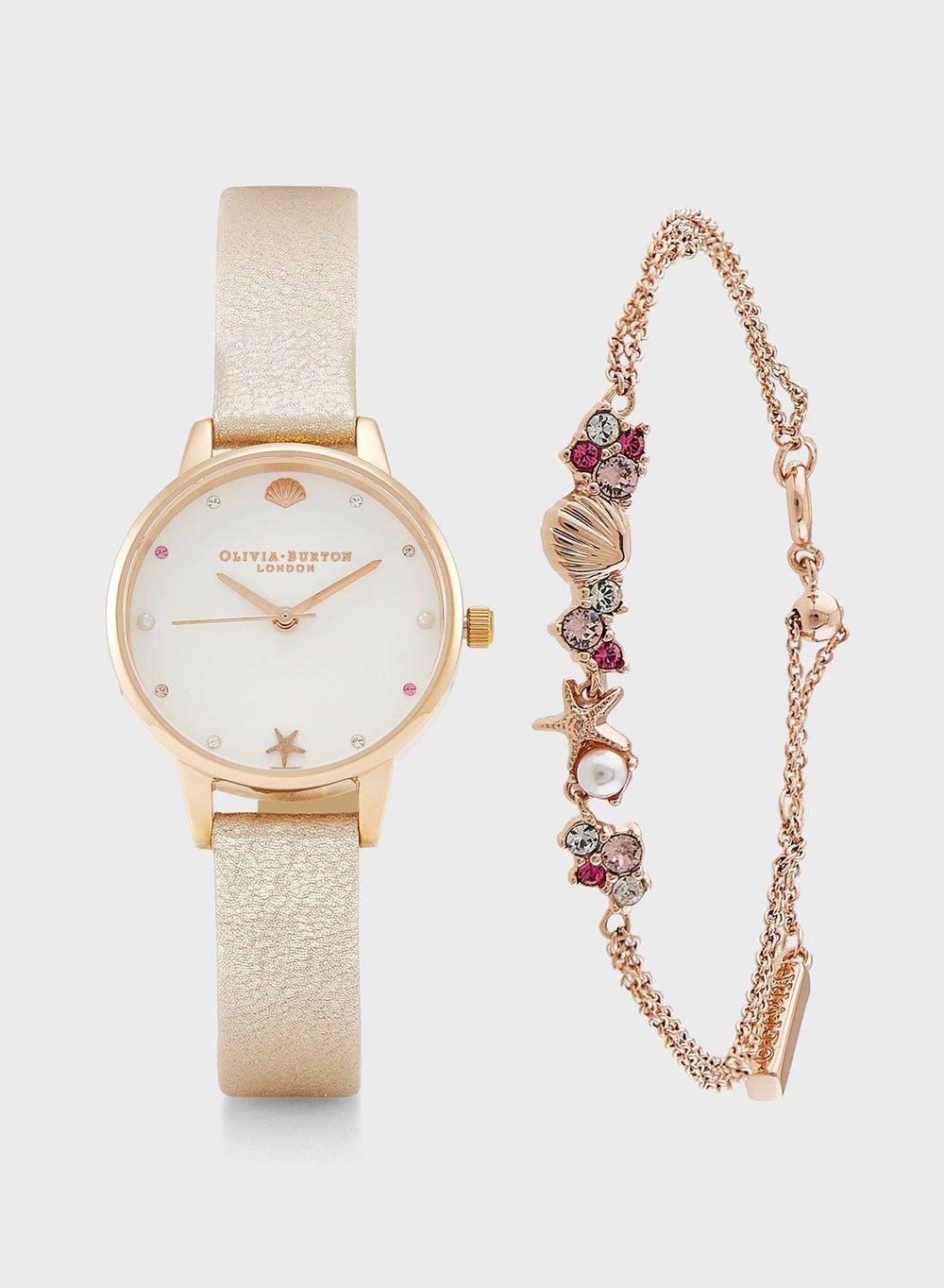 OLIVIA BURTON Elegant Pearl & Shell Women's Analog Watch - Image 1