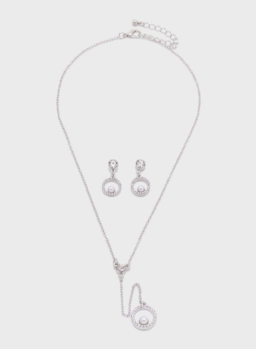 Ella Limited Edition Pearl & Diamante Jewelry Set - Image 1