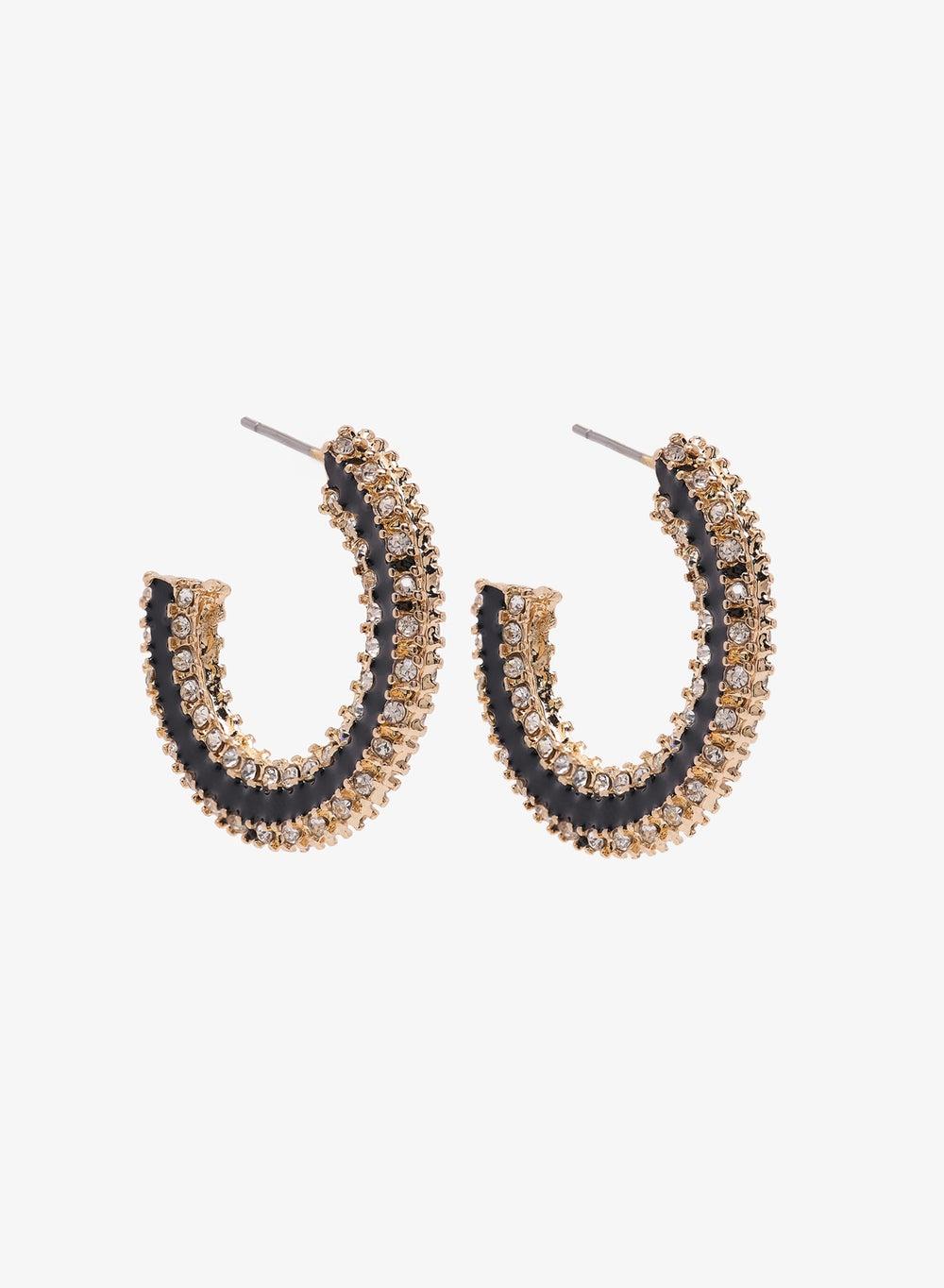ELLA Diamante Hoop Earrings: Elegance with Every Turn - Image 1