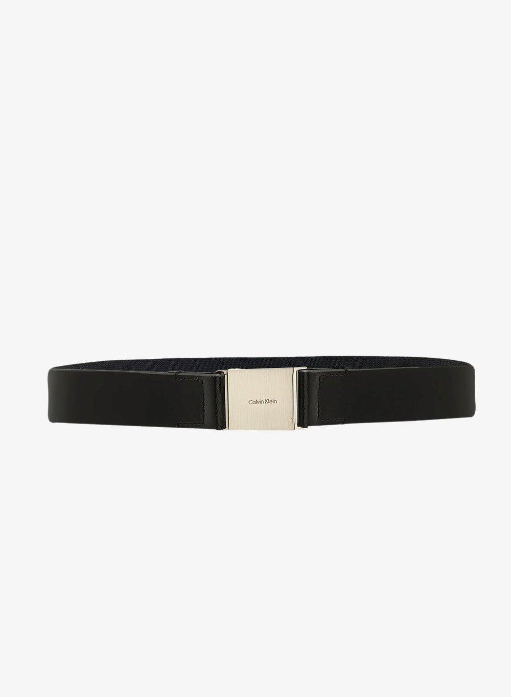 CALVIN KLEIN Women's Elegant Logo Plaque Leather Belt - Image 1