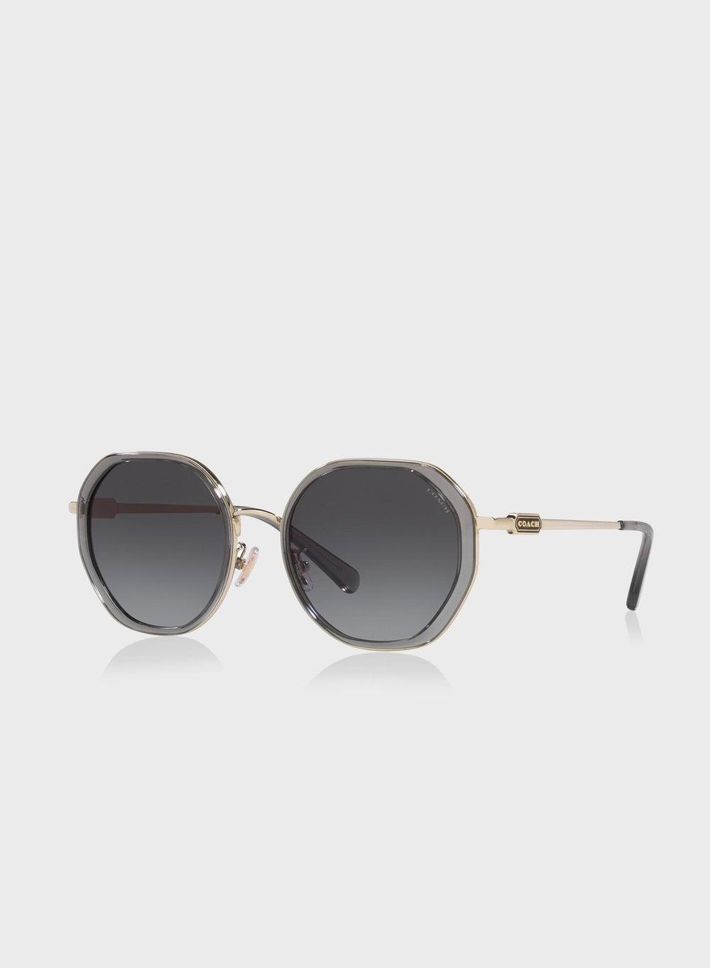 COACH 0Hc7141 Elegant Round Women's Sunglasses - Image 1