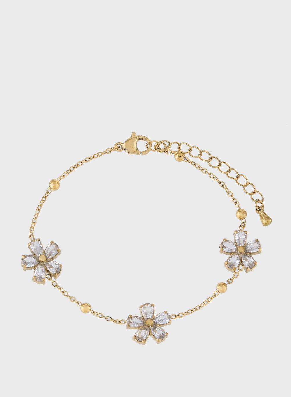 Staurtz Crystal Flower Bracelet: Elegance and Charm - Image 1