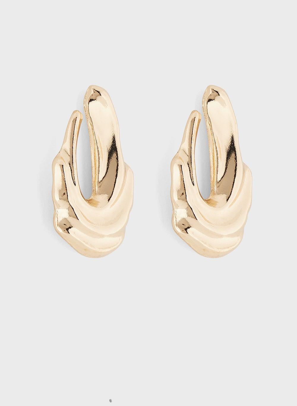 ELLA Molten Hoop Earrings - Elegance Redefined - Image 1