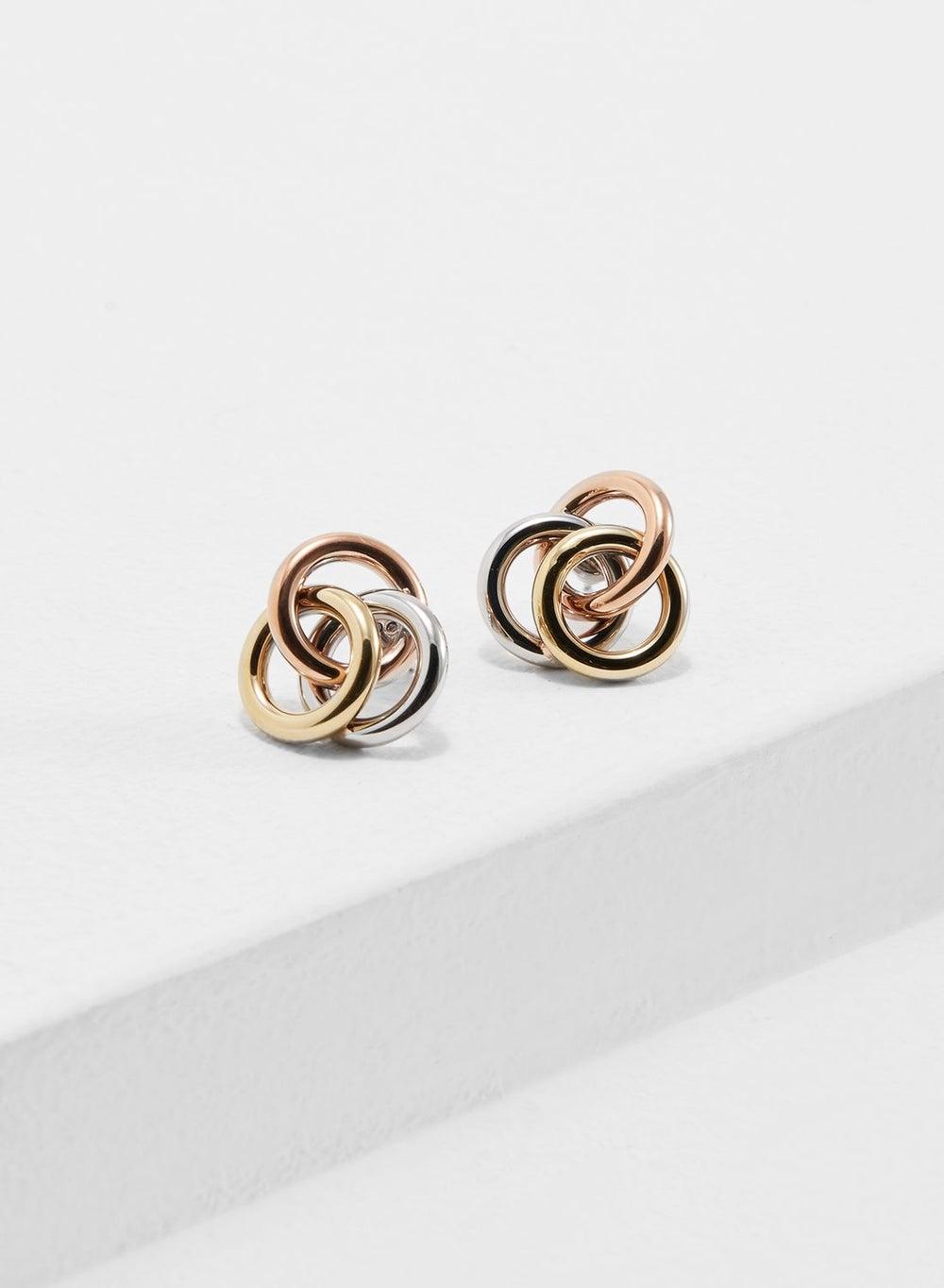 FOSSIL Elegant Circle Stud Earrings for Sophisticated Women - Image 1