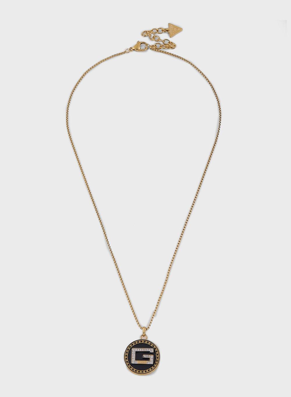 GUESS G Solitaire Adjustable Gold-Plated Necklace - Image 1