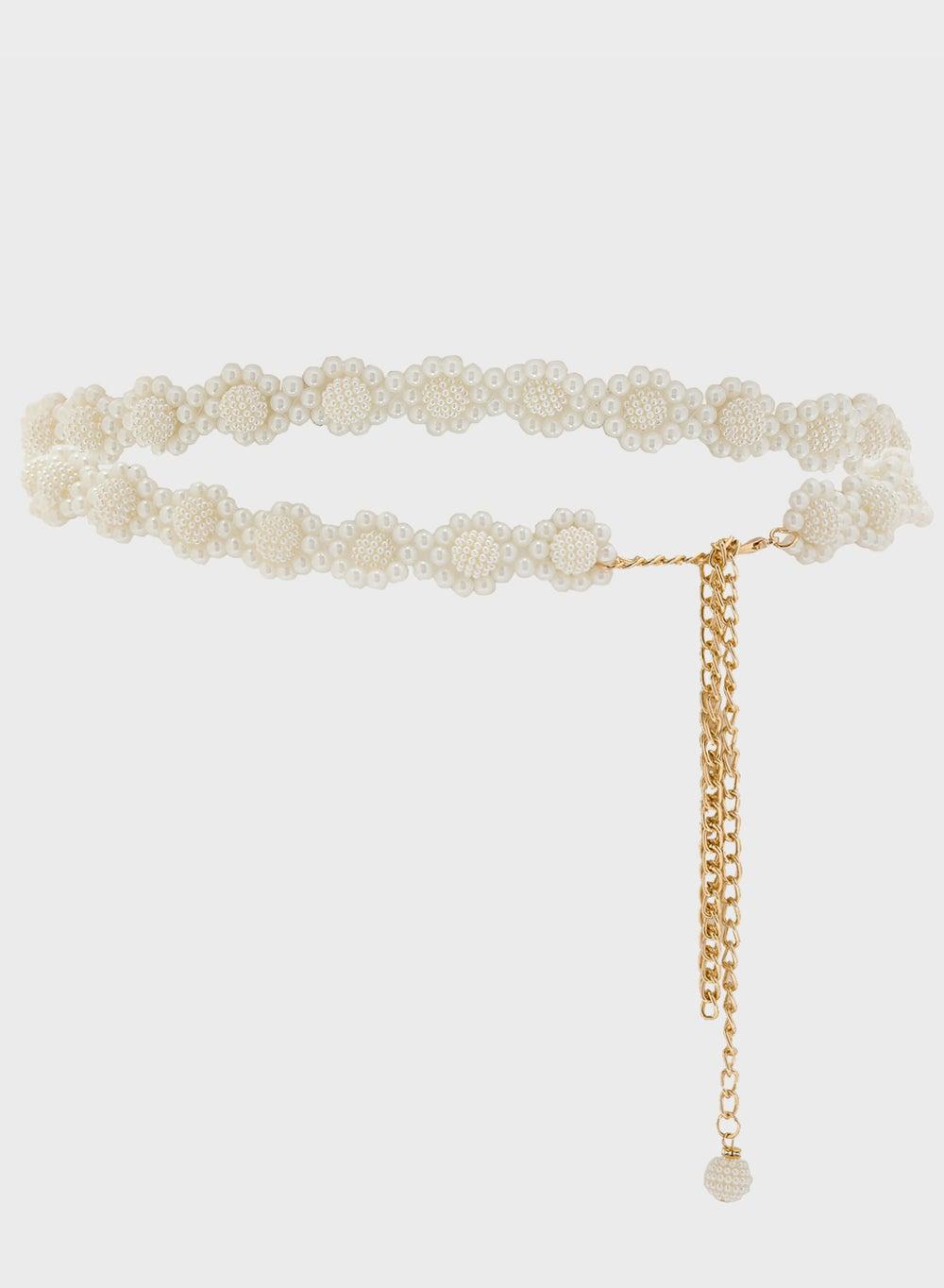 Ella Limited Edition Pearl Accent Belt for Women - Image 1