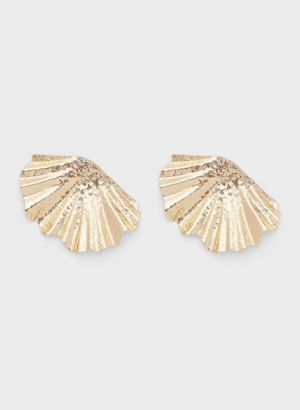 ELLA Elegant Metal Statement Stud Earrings - Image 1