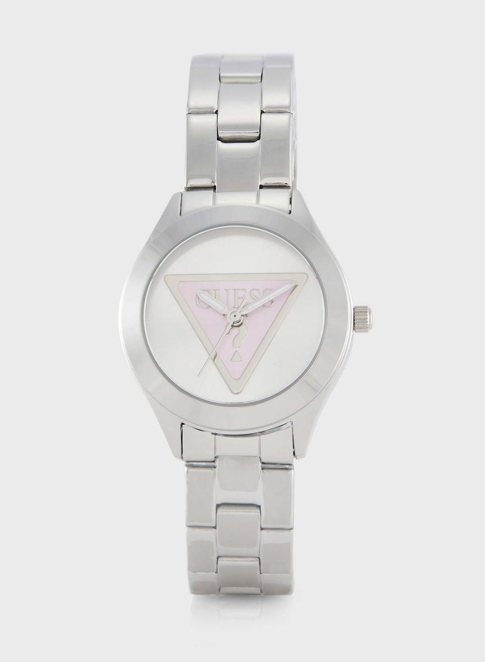 GUESS Tri-Plaque Pink Detail Analog Watch for Women - Image 1