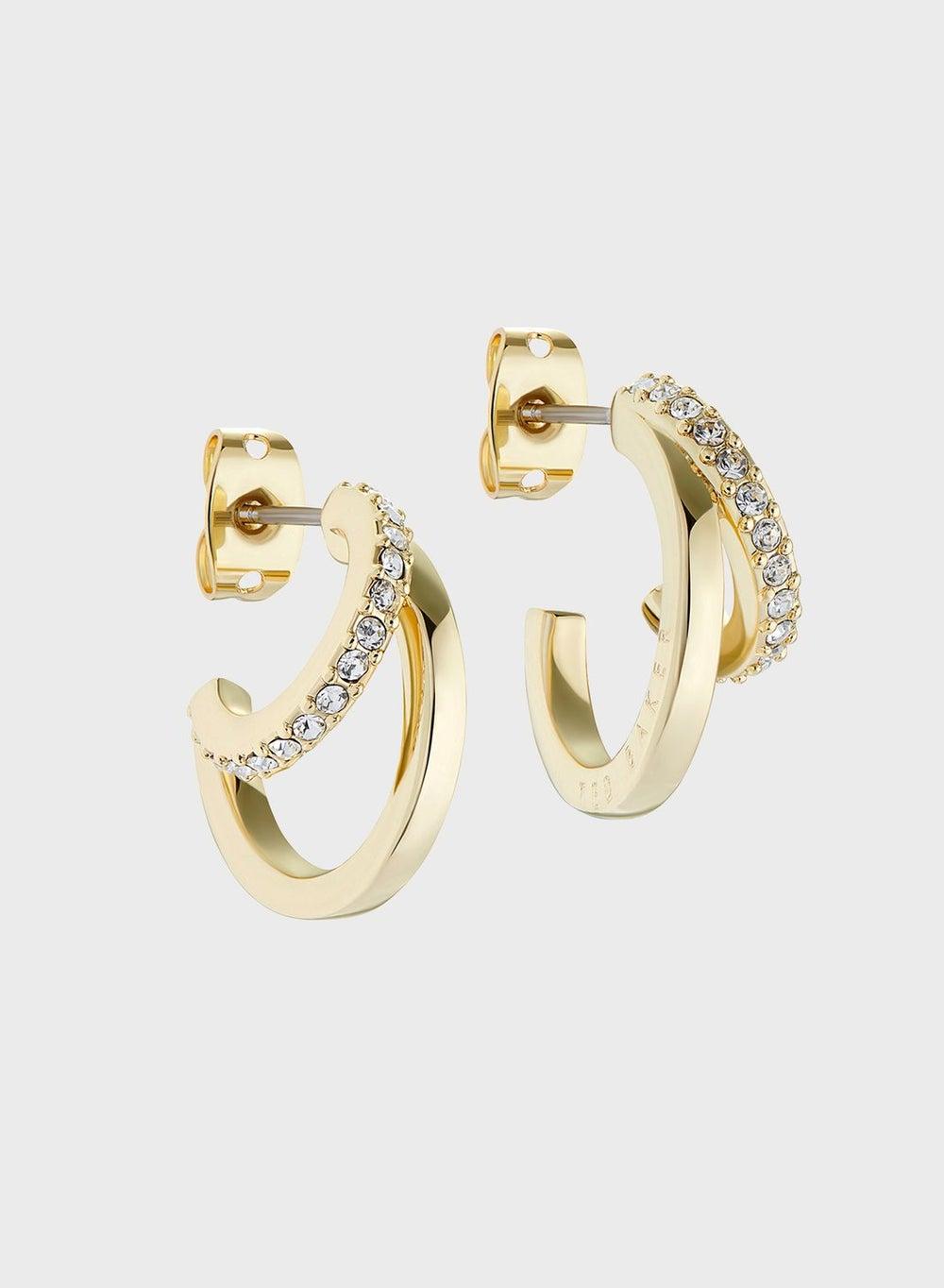 Ted Baker Helias Double Hoop Crystal Earrings - Image 1