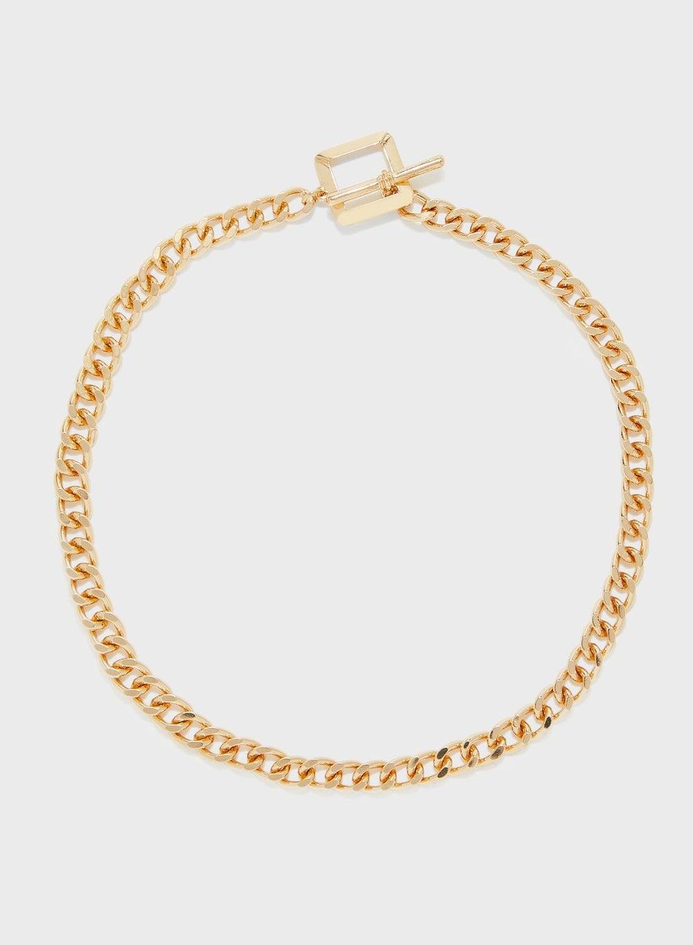 Ginger Chain Necklace: Square Fastening Elegance - Image 1