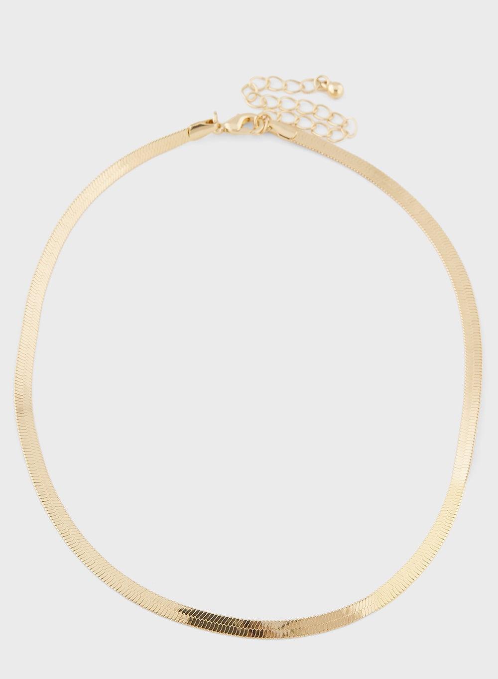 Ginger Essential Elegance: Gold Snake Chain Necklace - Image 1