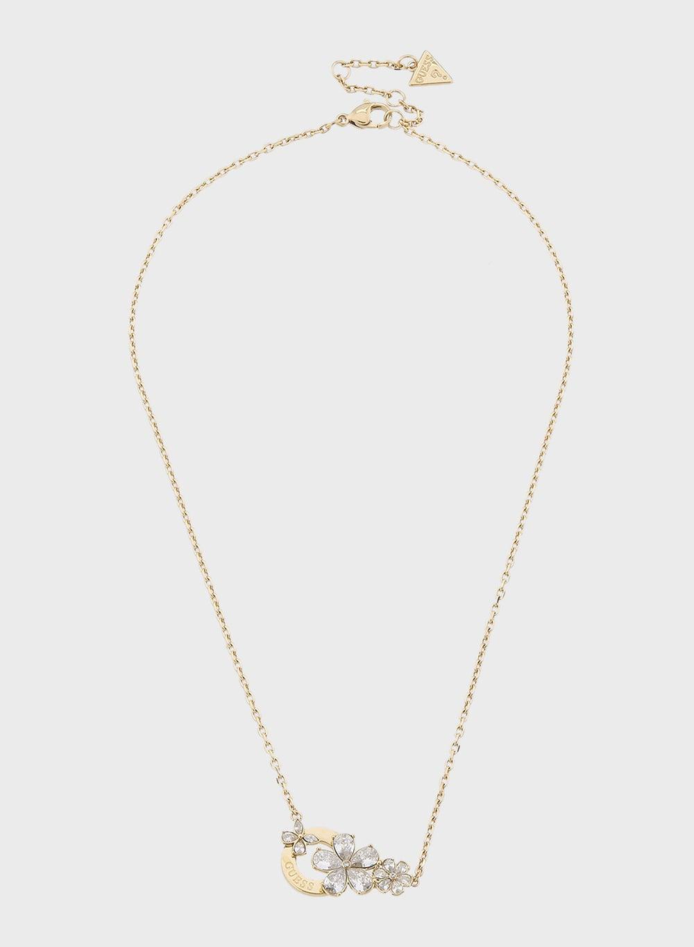 GUESS Lily Flower Elegance Short Necklace - Image 1