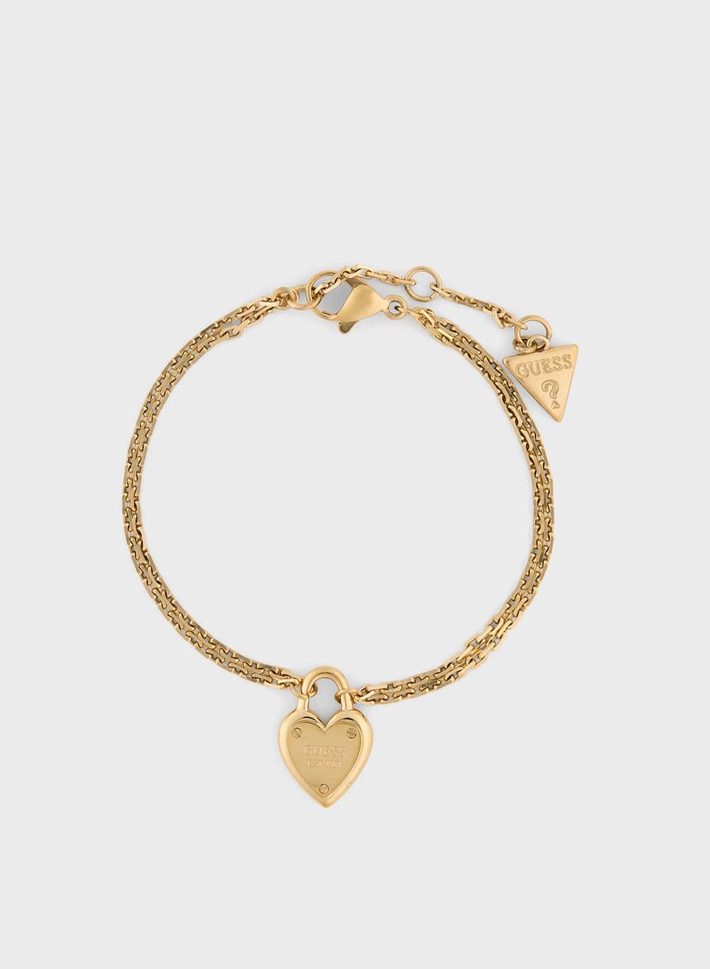 GUESS Mini Heart Lock Bracelet – Chic Elegance - Image 1