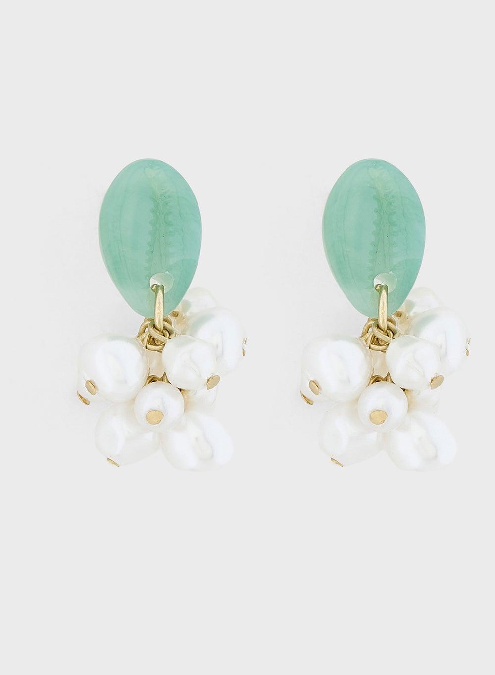 Ginger Pearl Stone Earrings - Elegance for Every Occasion - Image 1