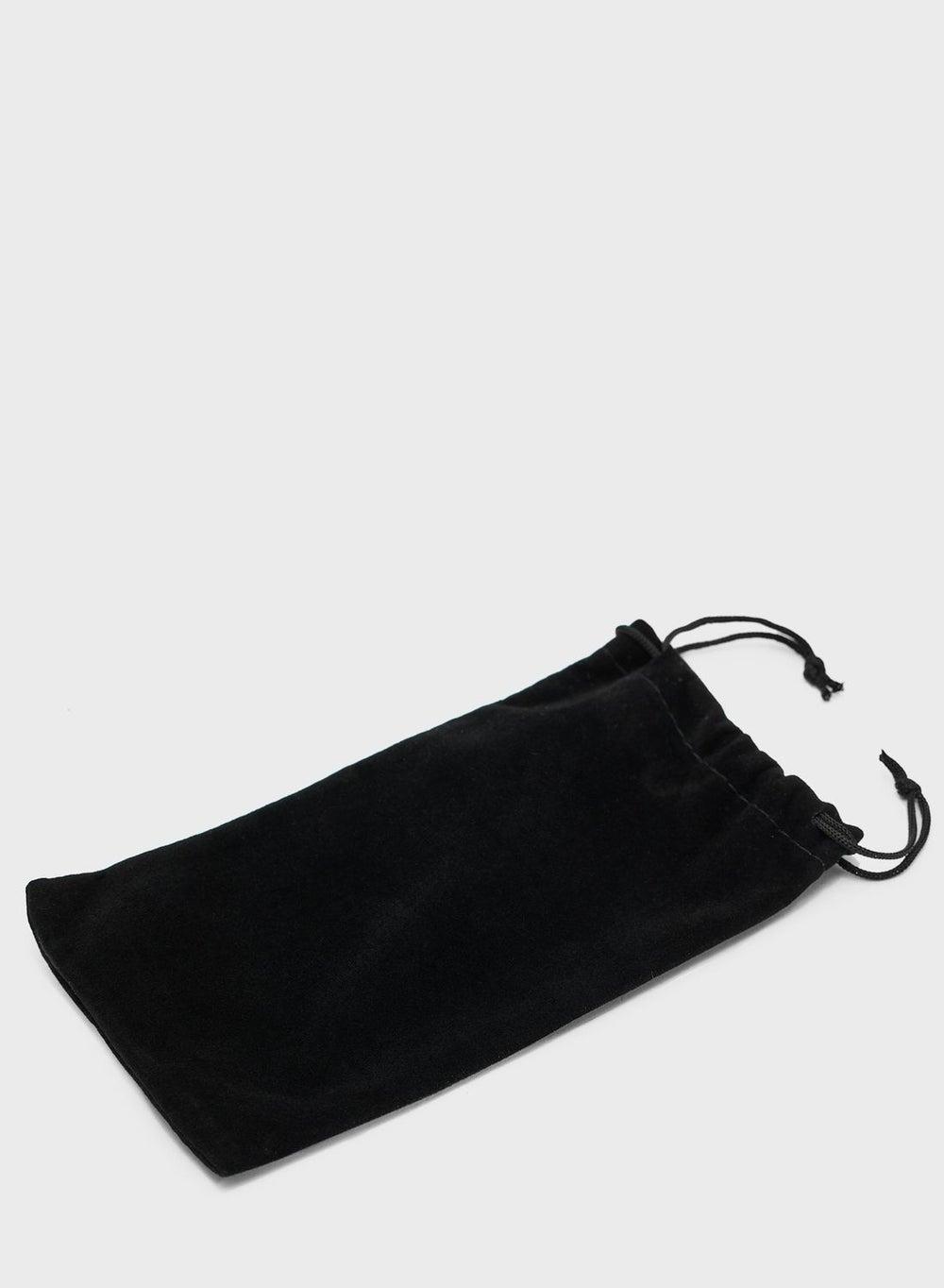 ELLA Chic Black Faux Suede Sunglasses Pouch - Image 1