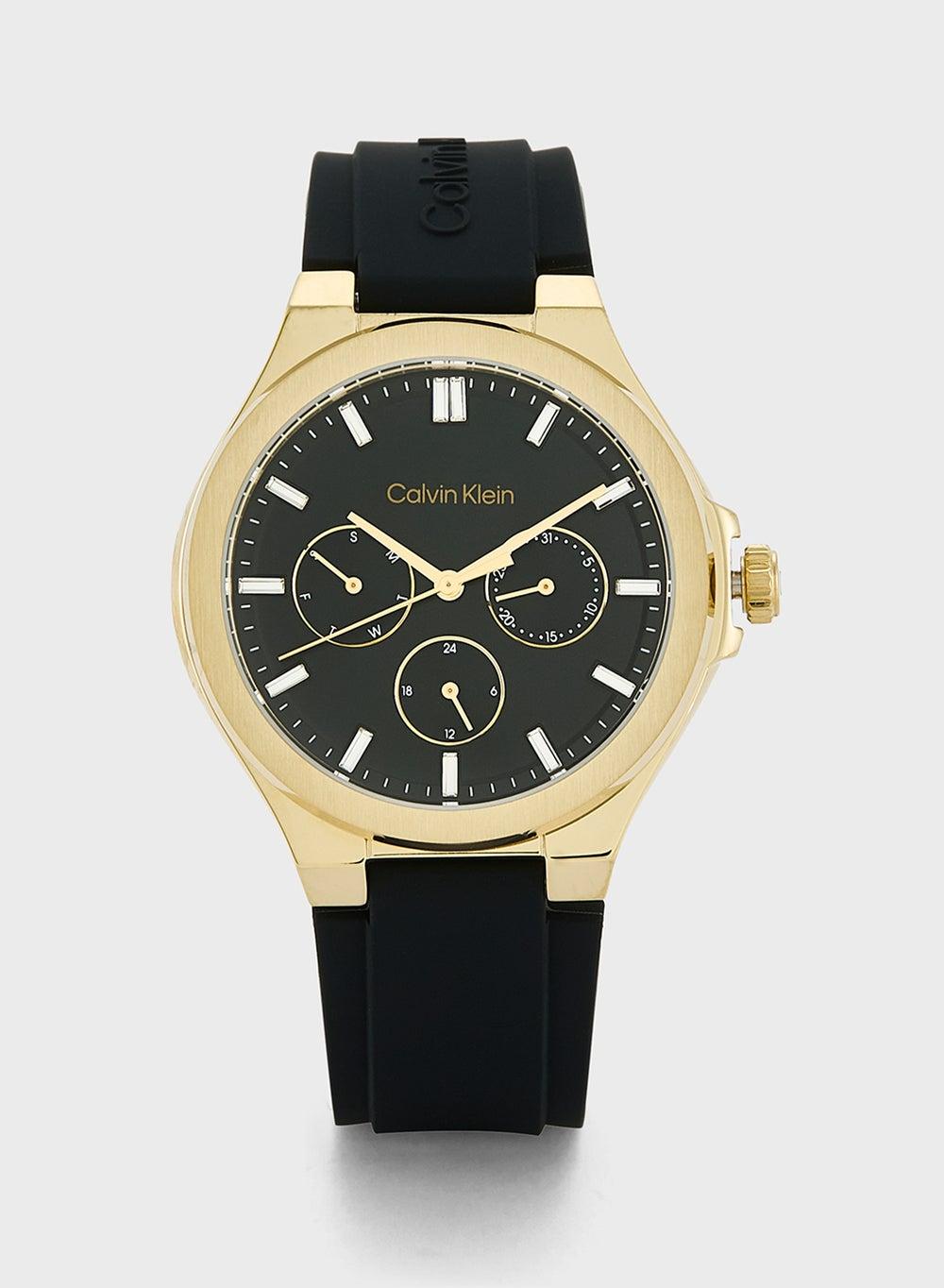 CALVIN KLEIN Elegance Multi-Function Women's Silicone Watch - Image 1