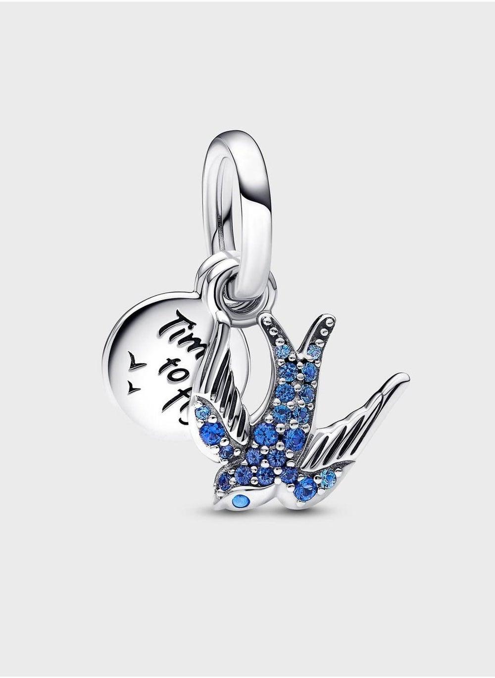 PANDORA Sparkling Swallow Sterling Silver Charm - Image 1