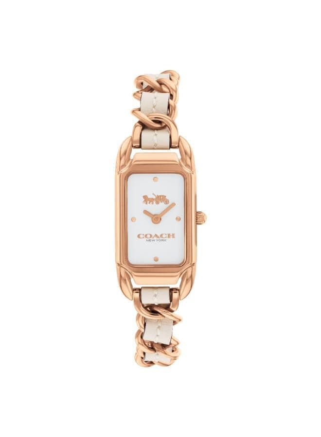 COACH CADIE White and Rose Gold Women's Watch - Image 1