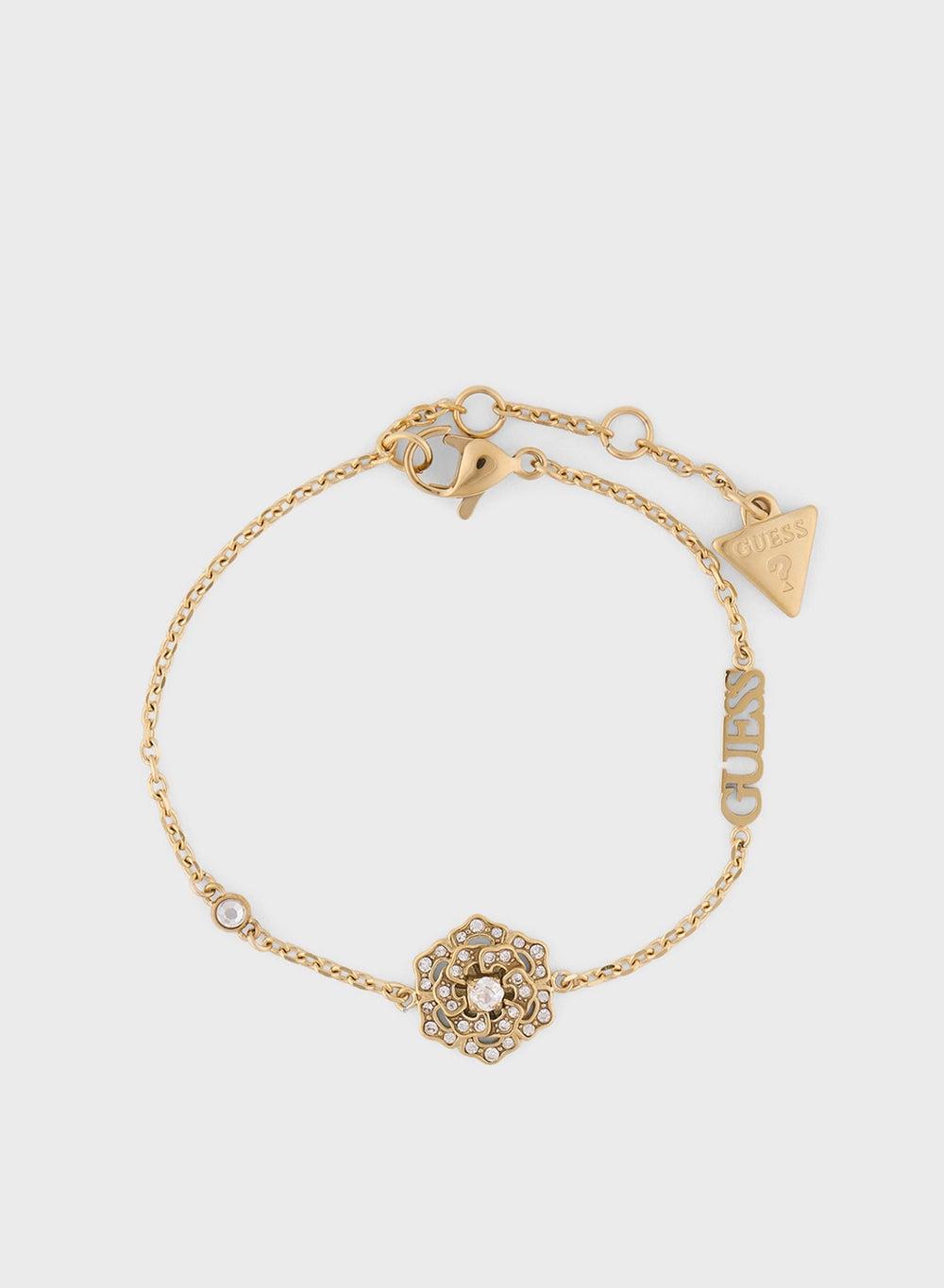 GUESS Crystal Peony Gold-Plated Bracelet - Image 1
