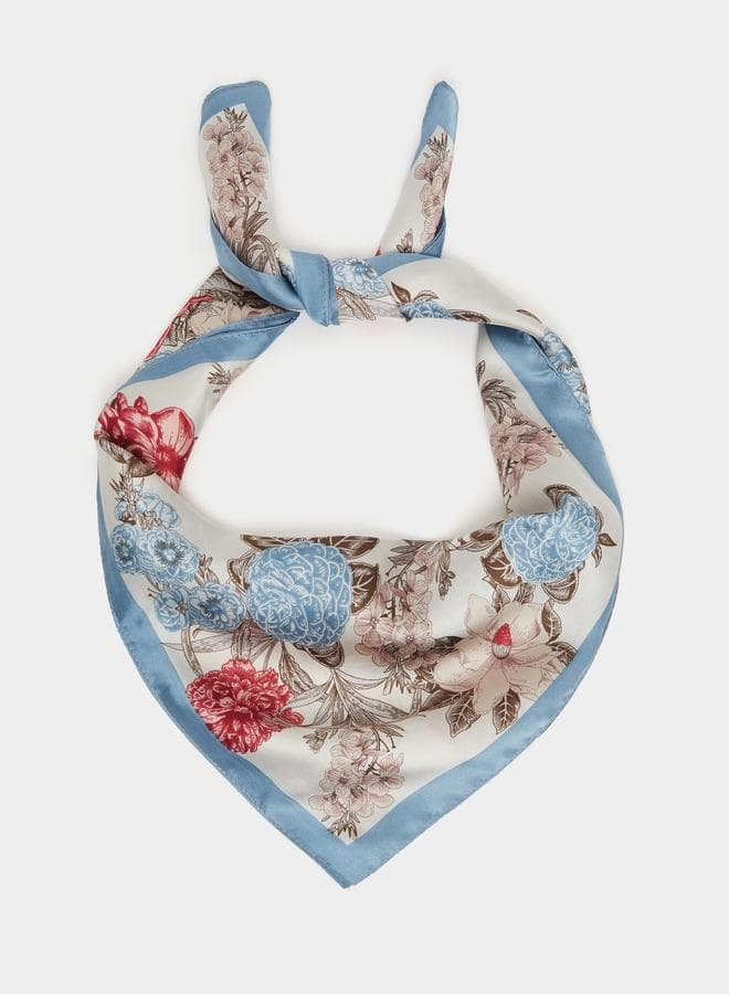 Styli Floral Elegance Square Scarf - Vibrant Women's Accessory - Image 1
