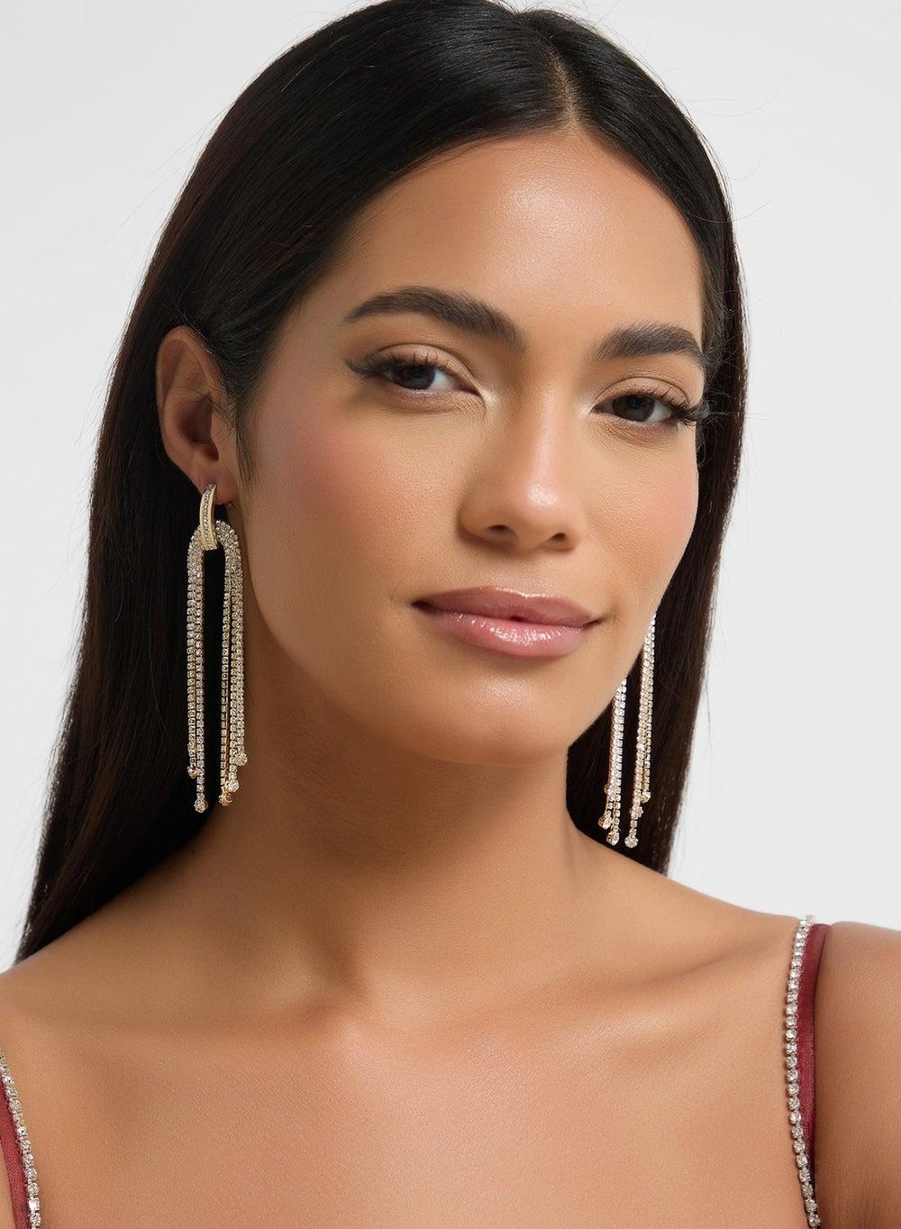 Ella Limited Edition Diamante Drop Earrings for Inspiring Elegance - Image 1