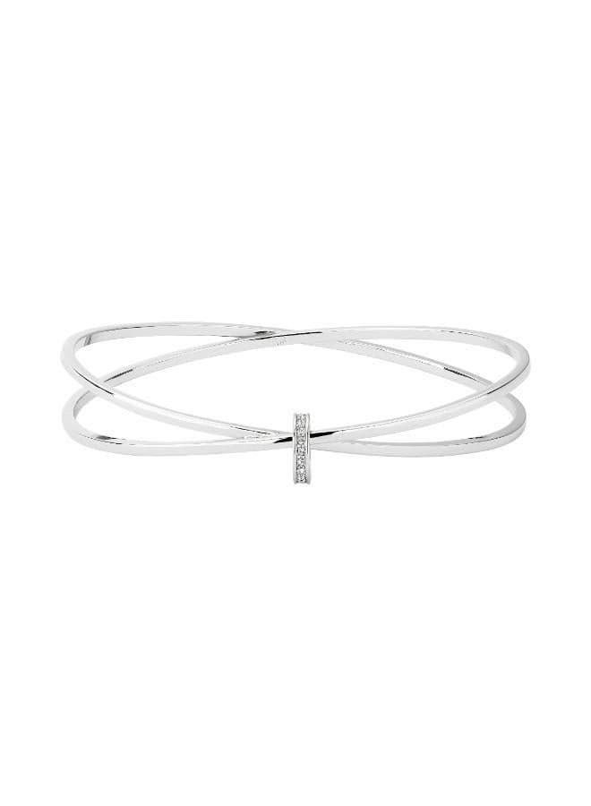 Karen Millen Oval Pavé Chain Bangle: Elegance Redefined - Image 1