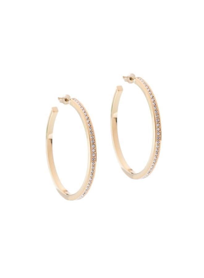Karen Millen Crystal Elegance Hoop Earrings for Women - Image 1