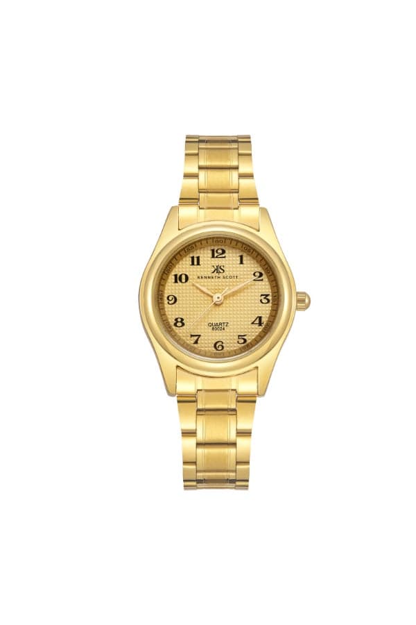 KENNETH SCOTT K23552-GBGC Elegant Gold Analog Watch for Women - Image 1