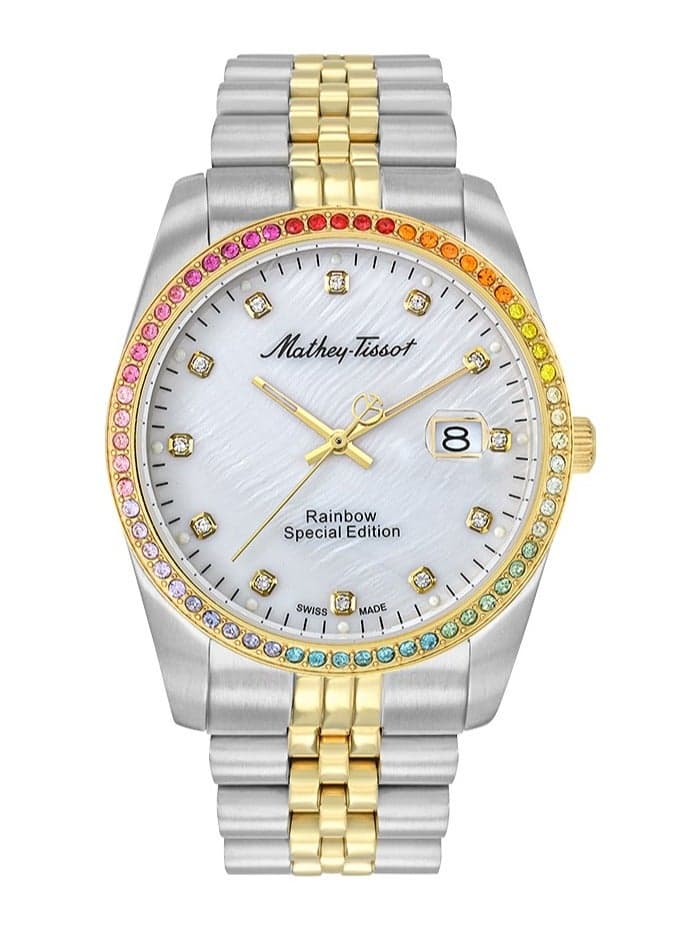 Mathey-Tissot Elegance H809BQYI Quartz Unisex Watch in Silver & Gold - Image 1
