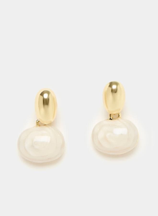 Styli Smooth Stone Earrings - Elegance for Every Woman - Image 1