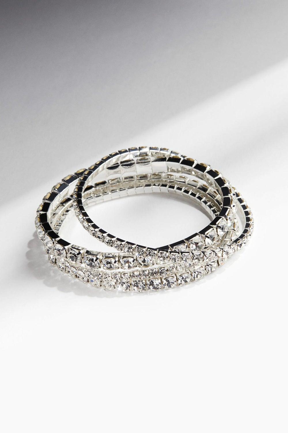 H&M Sparkling Quartet: 4-Pack Rhinestone Bracelets - Image 1
