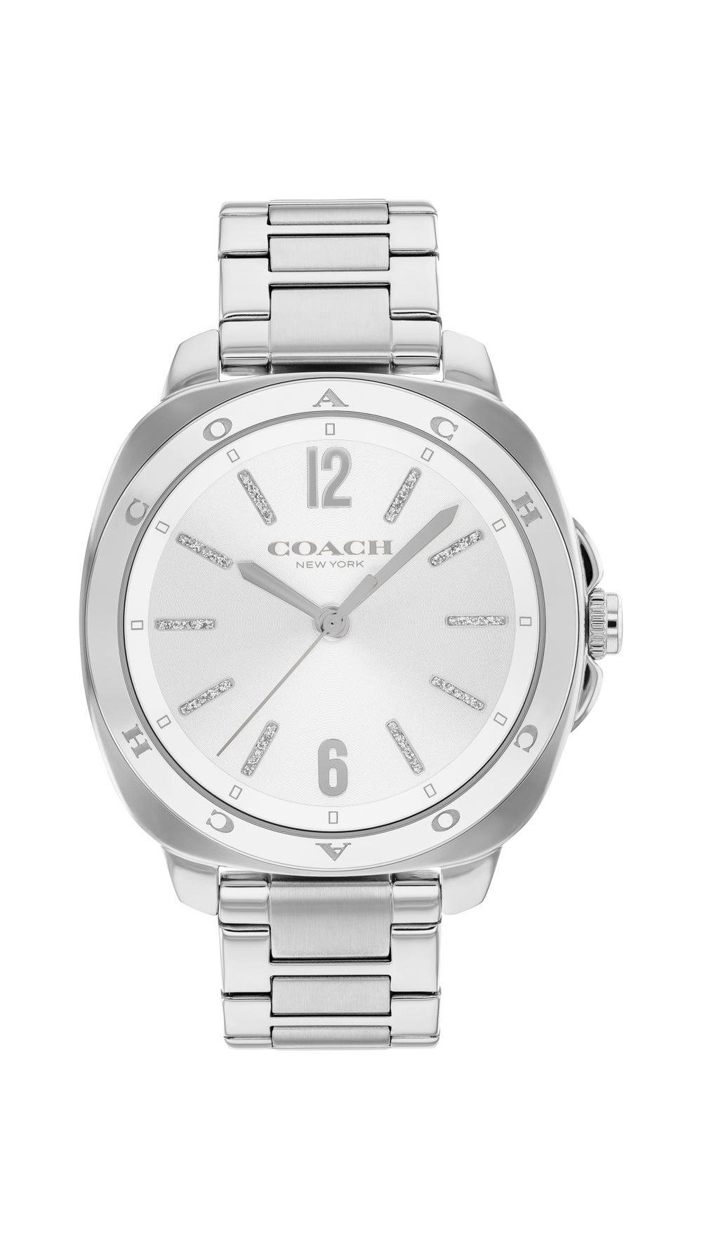 Elegant COACH Women's Analog Watch with Steel Strap - Image 1