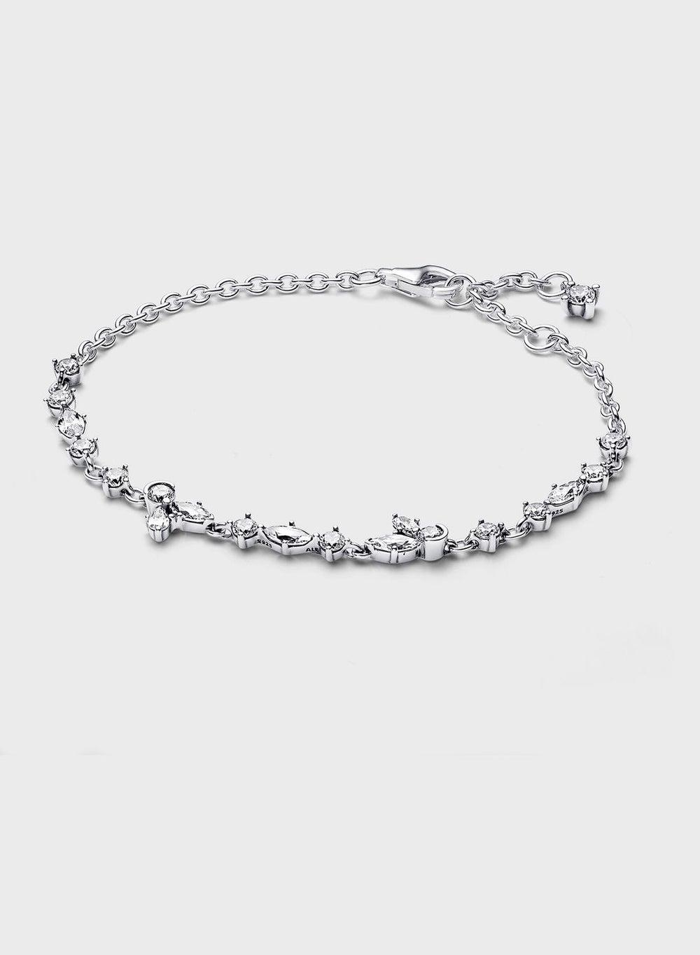 PANDORA Sparkling Herbarium Silver Cluster Bracelet - Image 1