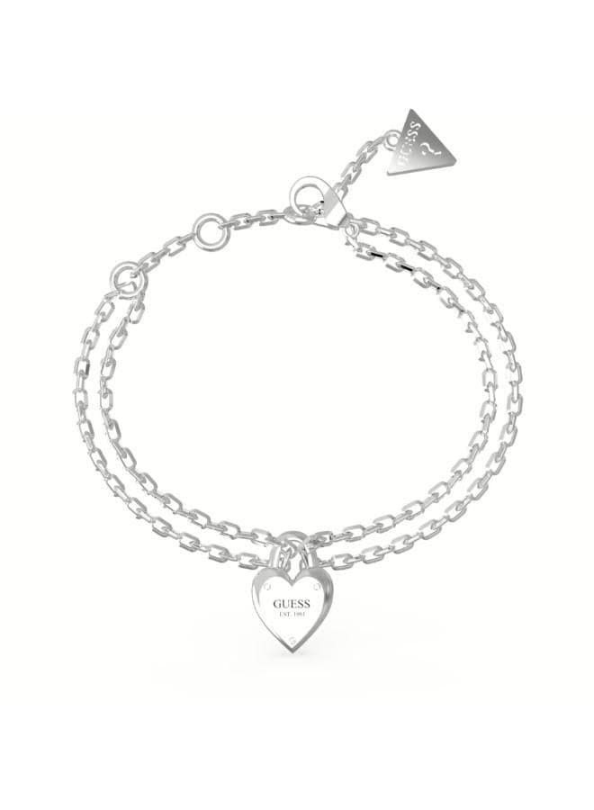 GUESS All You Need Is Love Mini Heart Lock Bracelet - Image 1