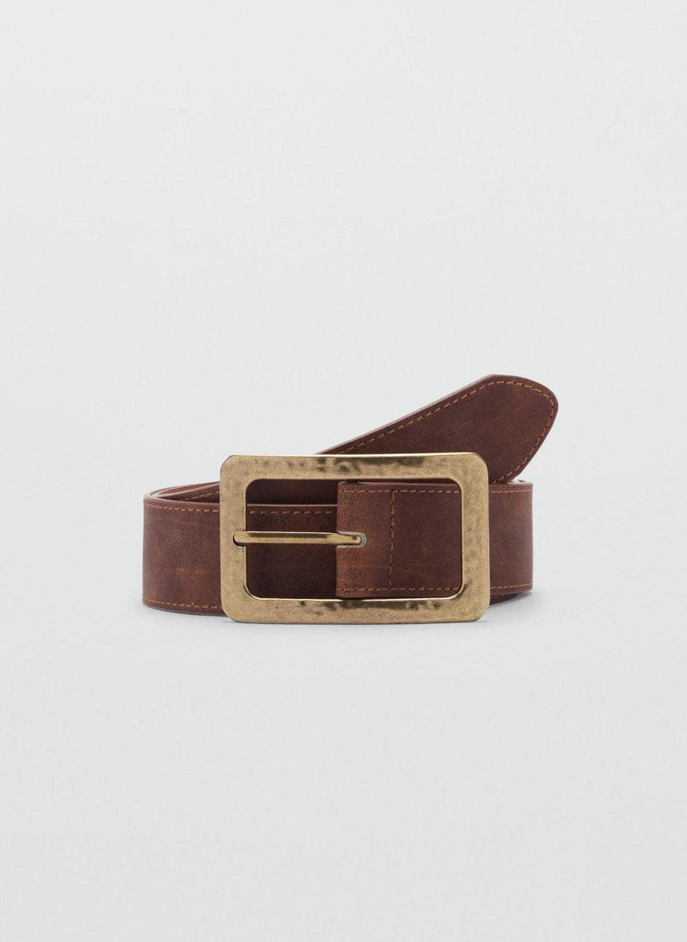 MANGO Chic Square Buckle Women's Belt with Allocated Holes - Image 1
