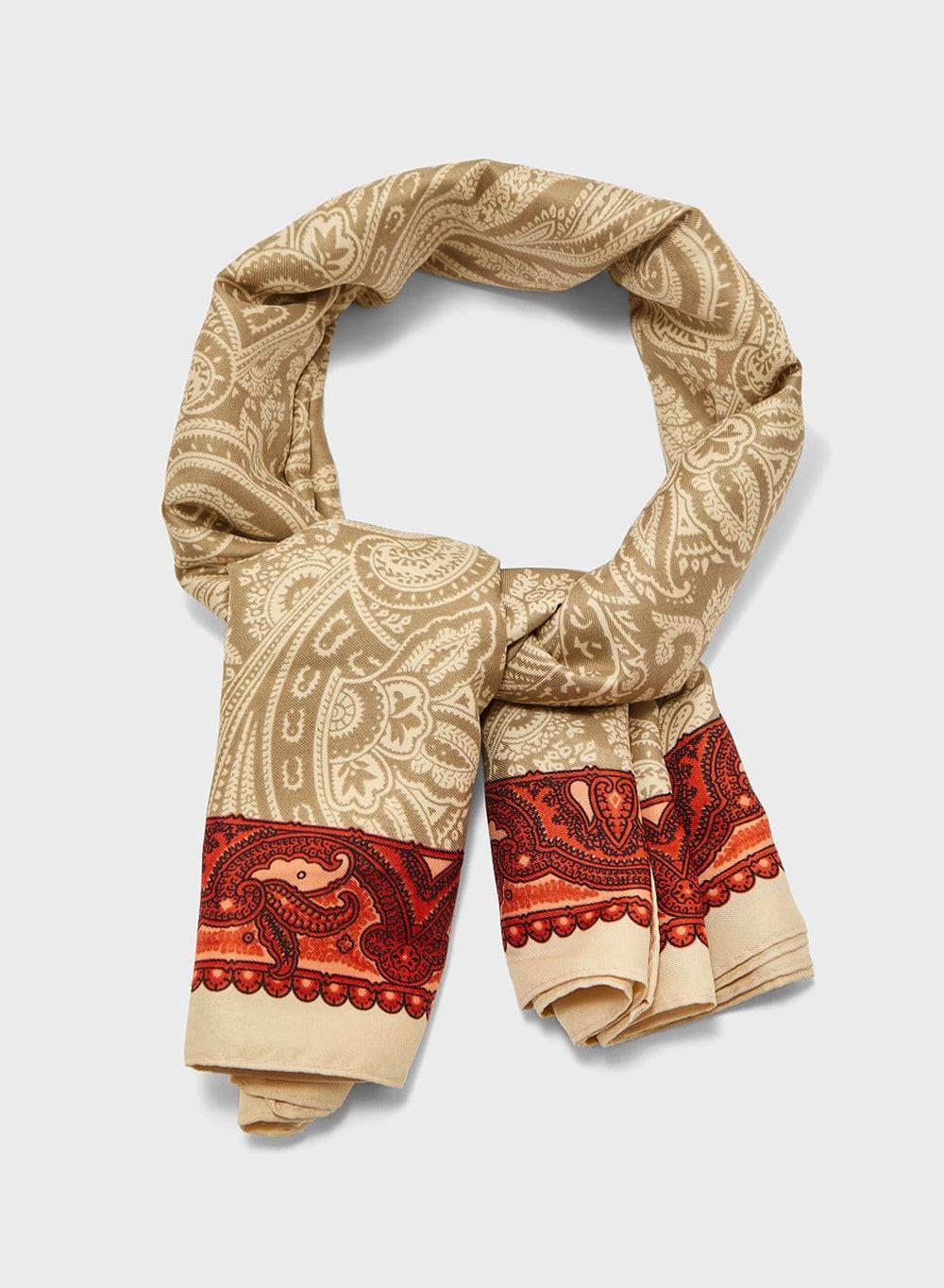 ELLA Paisley Print Elegance: Silky Women's Scarf - Image 1