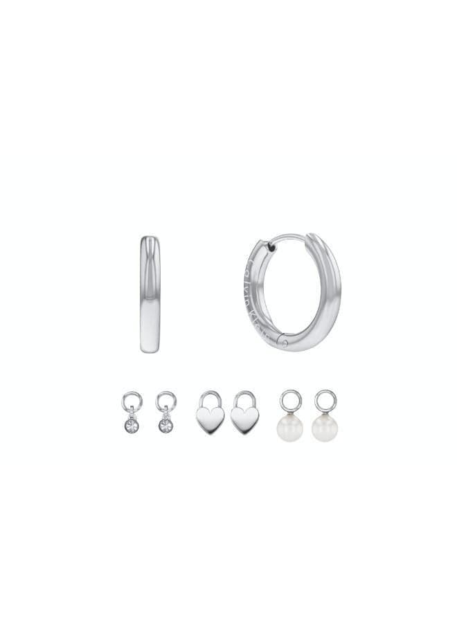 CALVIN KLEIN Women's Huggie Luxe Earrings Set - Image 1