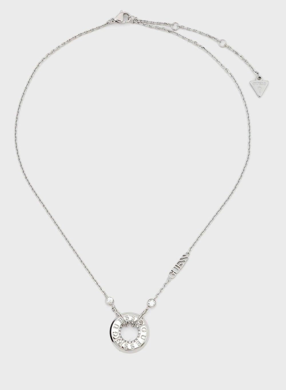GUESS Logo Elegance Round Necklace for Women - Image 1