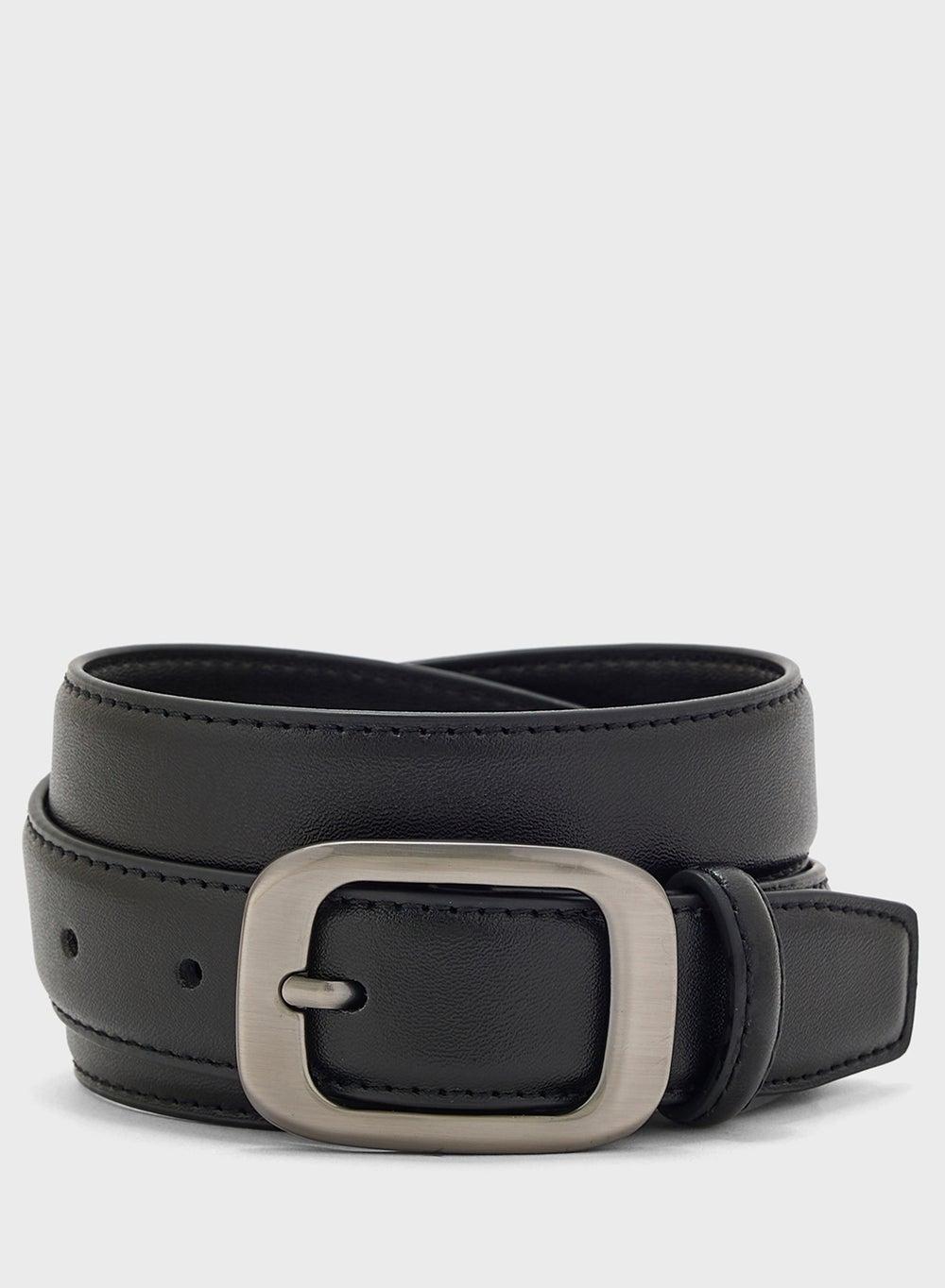 Elegant Ginger Silver-Buckled Women's Classic Belt - Image 1