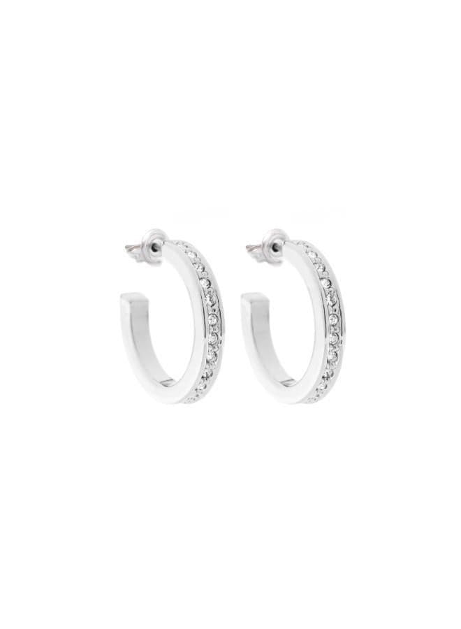Karen Millen Crystal Hoop Earrings - Classic Elegance - Image 1