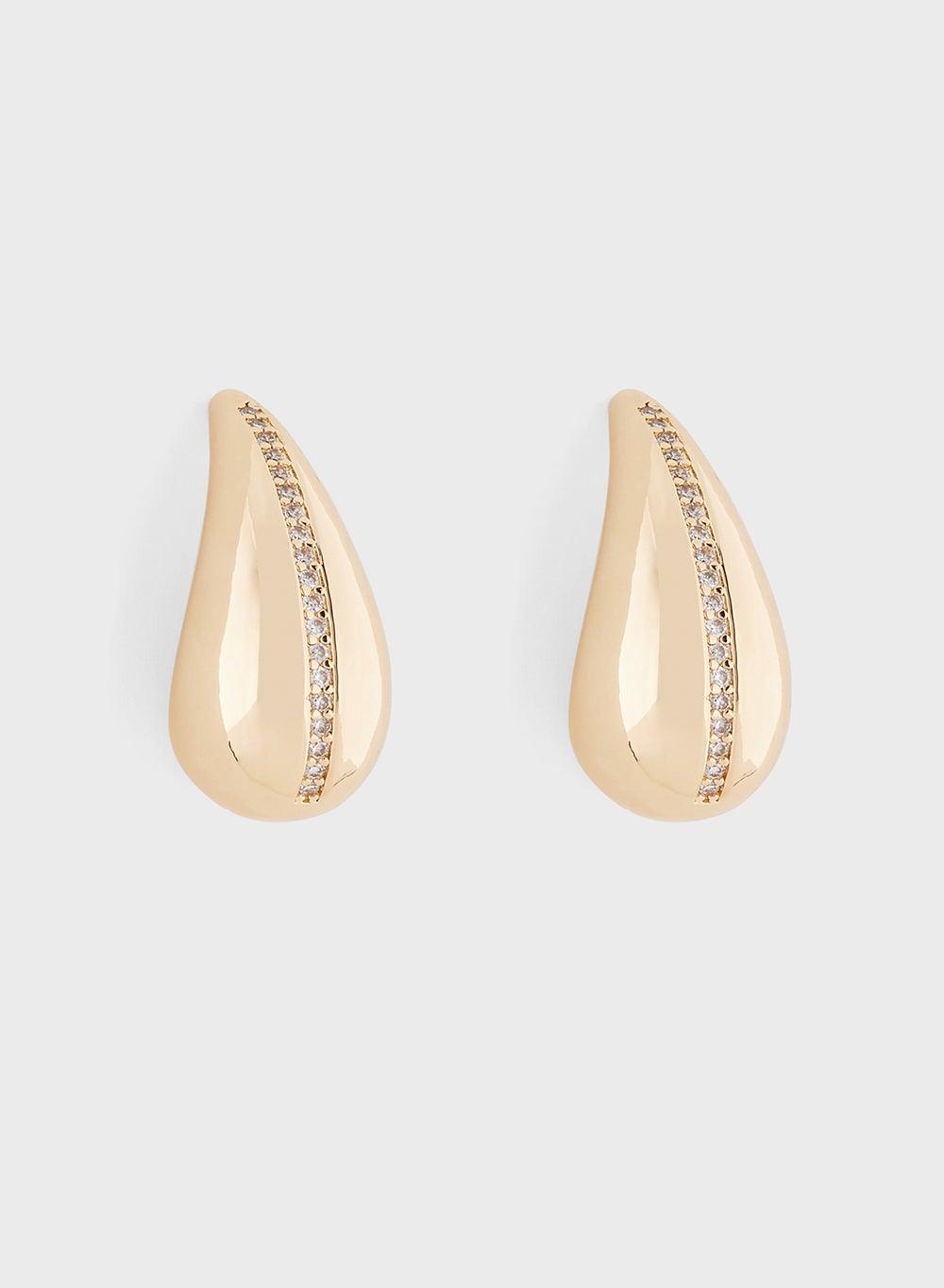 ELLA Sparkling Rhinestone Hoop Earrings Elegance - Image 1