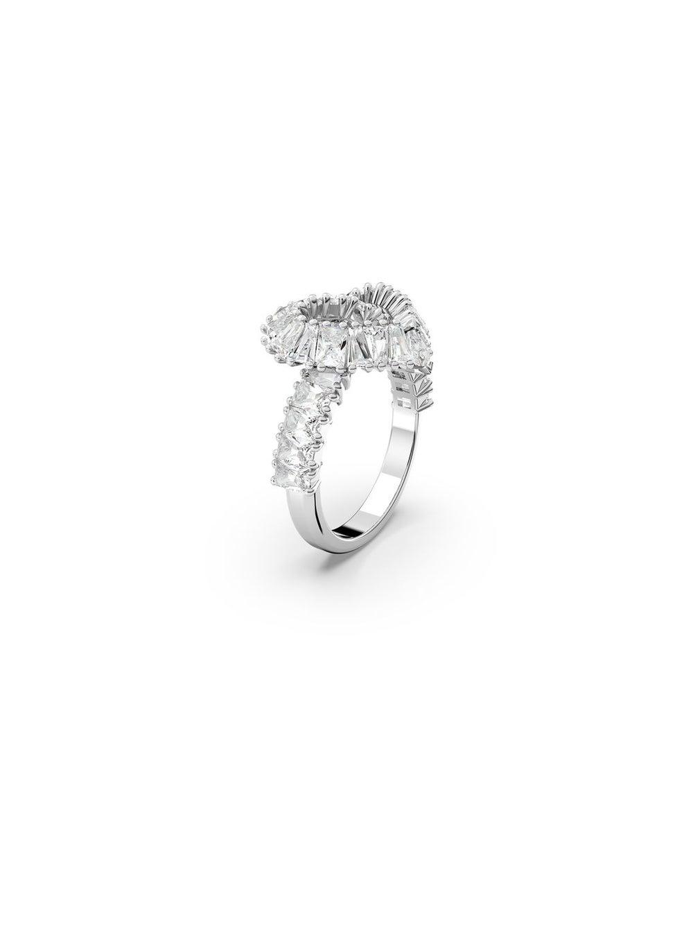 SWAROVSKI Matrix Heart-Shaped Rhodium Plated Ring - Image 1