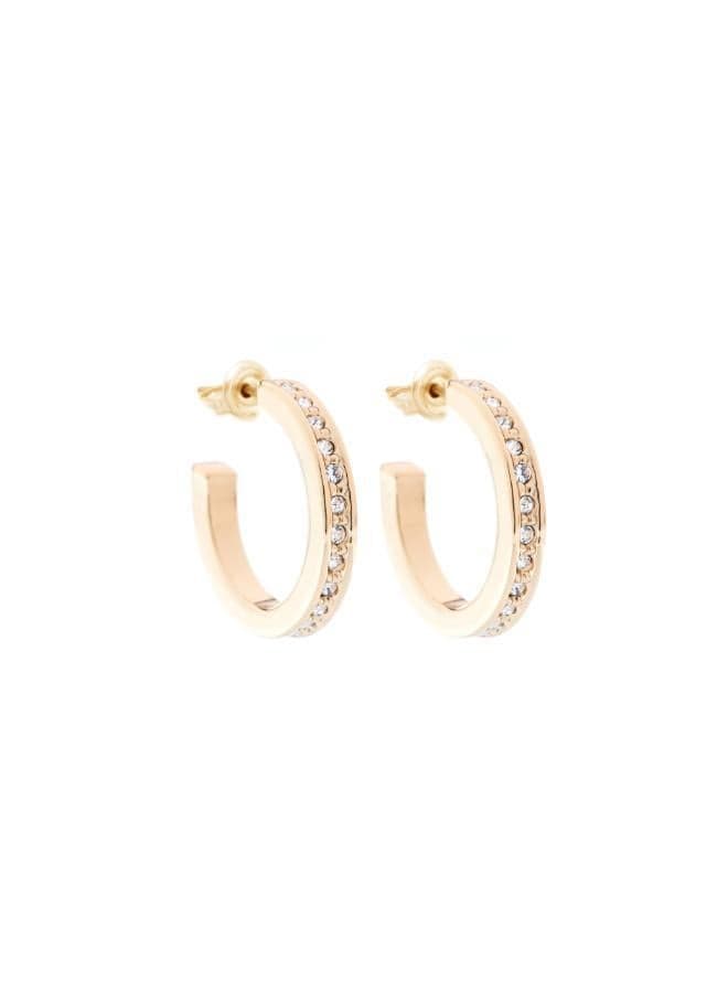 Karen Millen Small Crystal Hoop Earrings - Elegance Redefined - Image 1