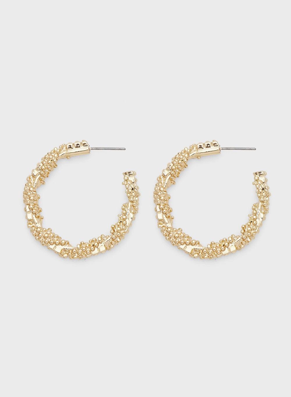 ELLA Gold-Tone Hoop Earrings: Effortless Elegance - Image 1