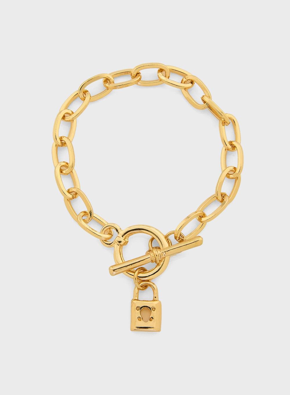 ELLA Lock Charm Elegant Chain Bracelet - Image 1