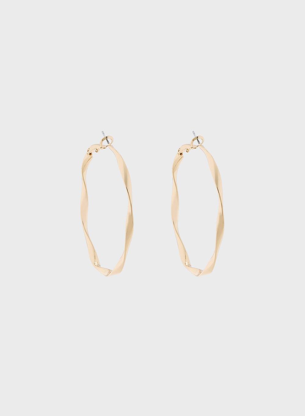 ELLA Twisted Elegance Hoop Earrings for Stylish Women - Image 1