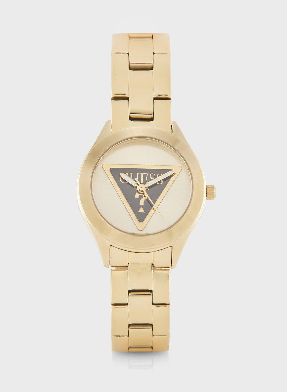 GUESS Tri Plaque Pink Accent Steel Analog Watch for Women - Image 1