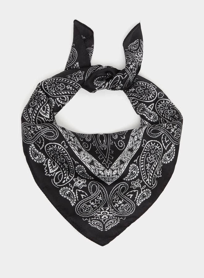 Styli Elegant Paisley Print Square Neck Scarf - Image 1